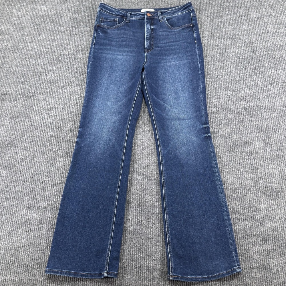 Lovervet Jeans Womens 32/15 Blue Medium Wash Mid Rise Bootcut Stretch Denim